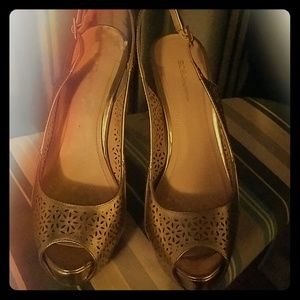 BCBG Sling Gold Shoes